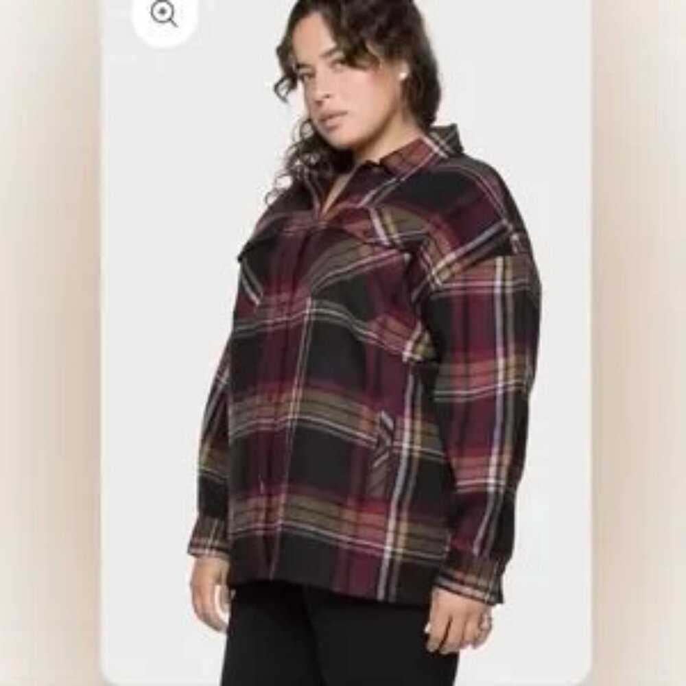 Plaid Shacket by Dex